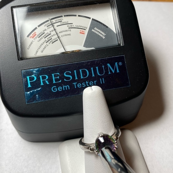 925 Ring Vintage Mystic Quartz Sterling Silver 8.75 5.24g - Picture 10 of 10